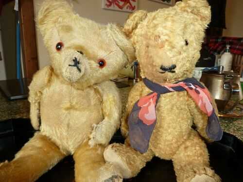 Vintage teddy bears x 2. Need Looking After.