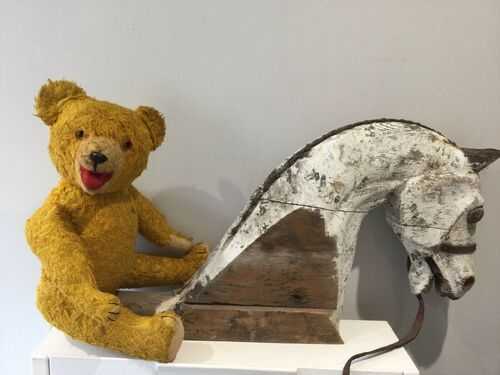 Antique Happy Smiley Teddy Bear.