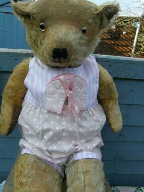ADORABLE PINK DUCK ROMPER FOR ANTIQUE,VINTAGE,OLD BEAR,BABY,12 MONTHES,NEW