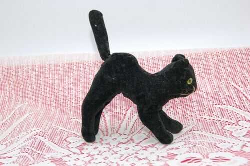 Lucky |  c1930'/40's Black Cat - Old Antique Teddy Bear pal.