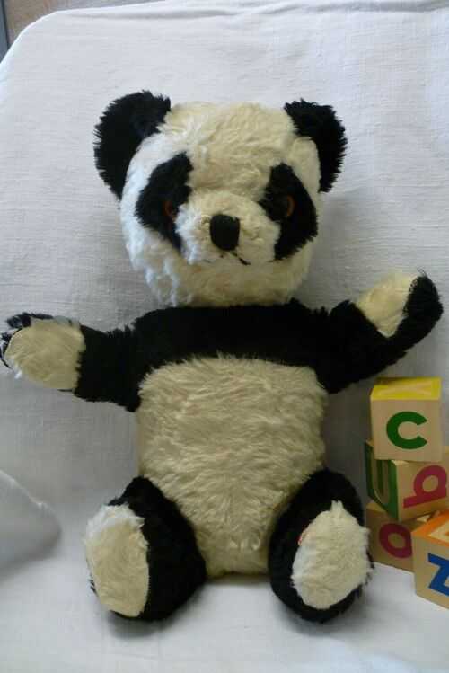 Vintage English Panda Teddy Bear ~Was Musical ~