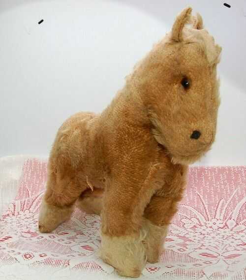 ~~ Cute Old Chiltern Horse Pony - Vintage Teddy Bear Friend - Label c1930/40