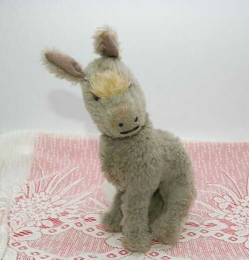 ~~  Very cute Donkey Mule Ass - Old Vintage Teddy Bear Friend likely c1930