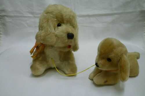 VINTAGE MUSICAL / MECHANICAL TOY DOG and PUPPY