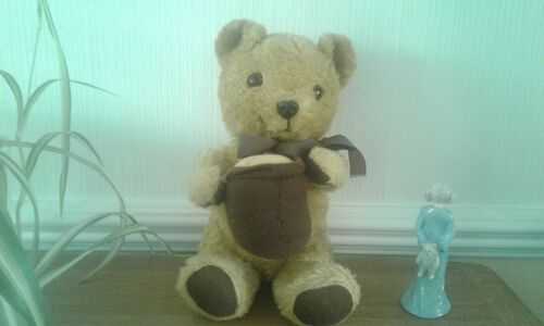 Vintage Chad Valley Chiltern Pooh Teddybear with honey pot.and label.