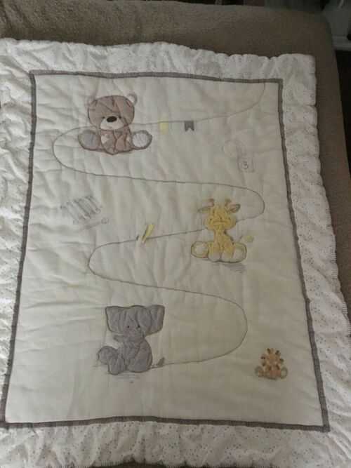 2 cot quilts mothercare one pink one teddy bears