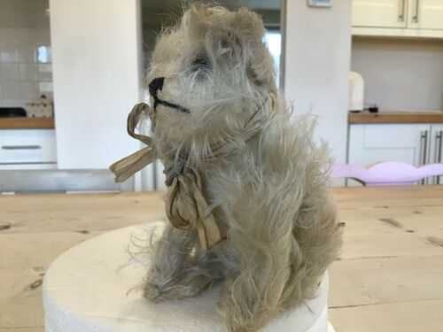 Antique Jopi dog,German straw stuffed mohair toy Jopi dog,1930s,bears chum.