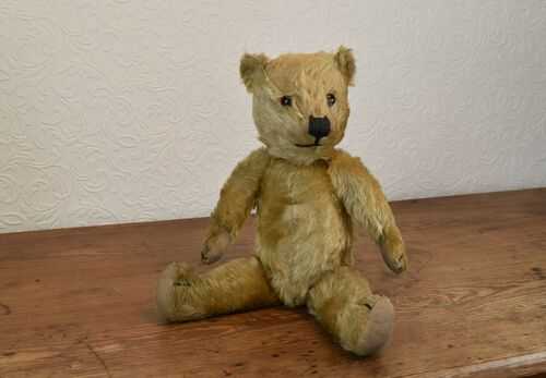 VINTAGE JOINTED MOHAIR TEDDY BEAR - CHILTERN - 15 INCHES