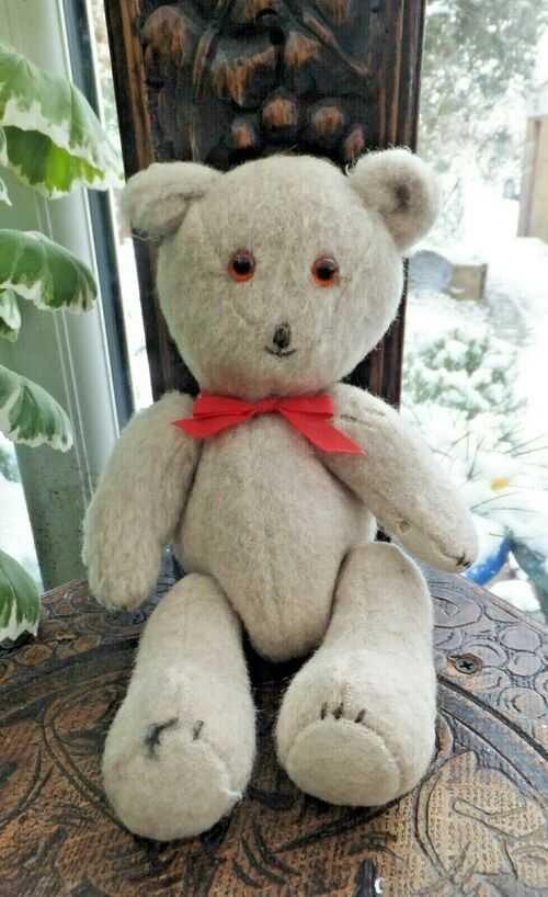 Antique Teddy Bear 9.5 inch Jointed Little Bruin ex Devon Nursery