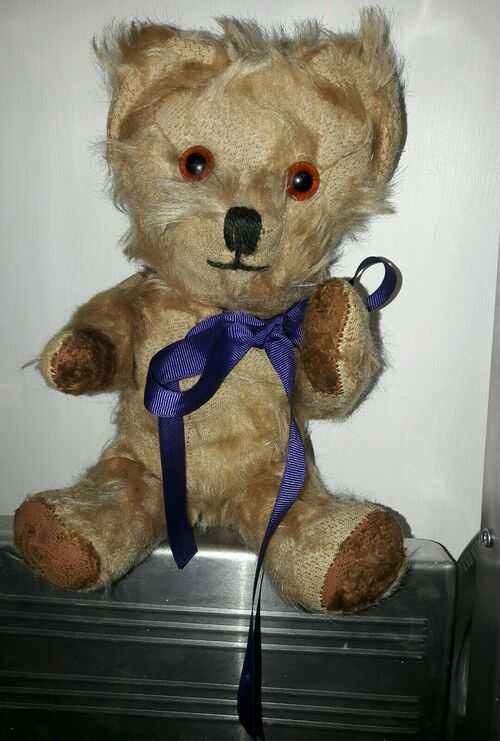 Antique vintage mohair jointed cute 13  teddy bear called pop collectors teddy