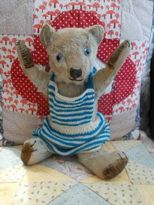 Little Boy Blue  - Gorgeous Old/Antique Chiltern Bear - Once Was Blue