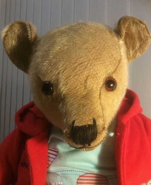 ANTIQUE CHILTERN MOHAIR TEDDY BEAR approx 22 In Winnie the Pooh coat - REDUCED!