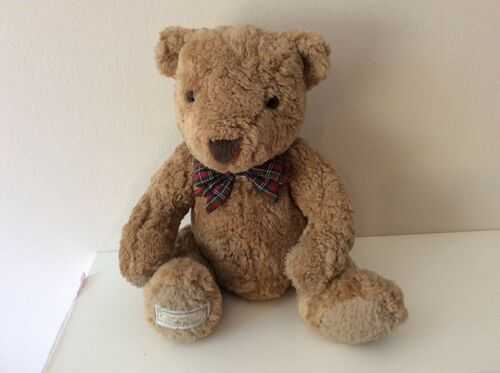 VINTAGE CONNOISSEUR BEAR COLLECTION SOFT BEAR WITH BOW TIE FROM MandS