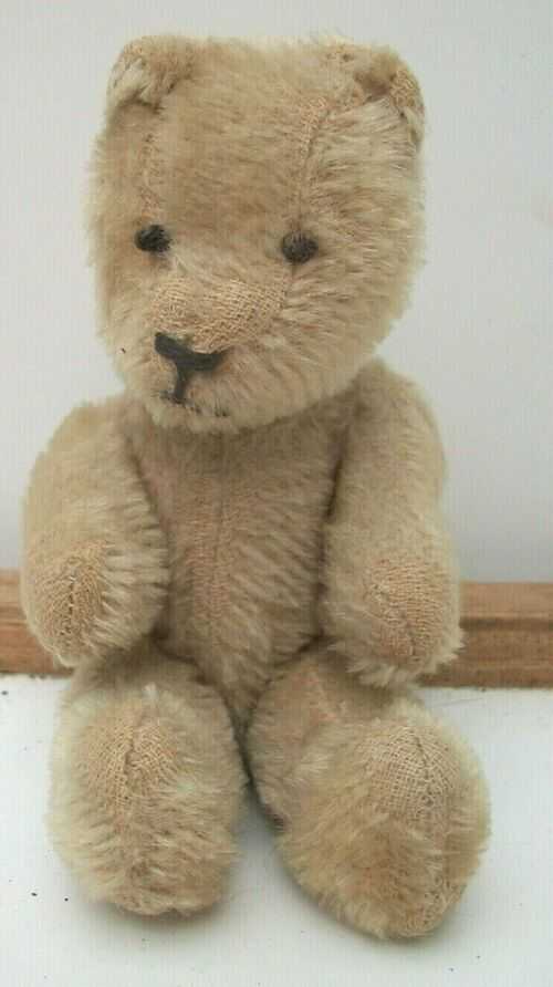 vintage 1940's jointed teddy bear 6 inch