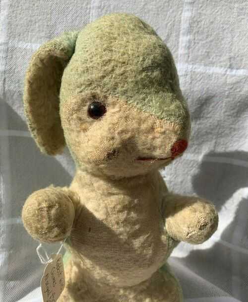 Vintage Rabbit teddy bear with chimes