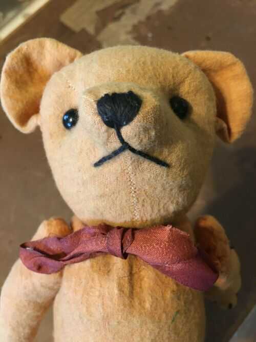 antique vintage old teddy bear jointed 12 inches