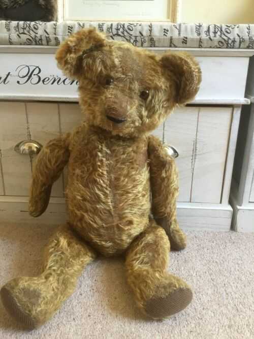 Charming Large Vintage/Antique Mohair Teddy Bear - 27