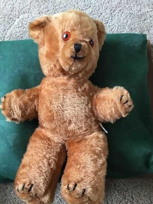 Lefray Teddy Bear Dark Golden Brown/Ginger much loved 1960s 1970s